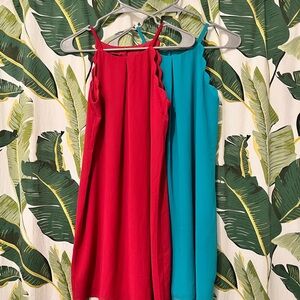 BCX Red and Teal Mini Dresses